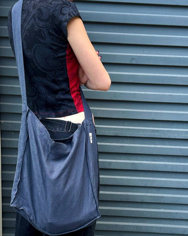 Boho  Linen Cross body bag in Charcoal designed in Australia Asiki