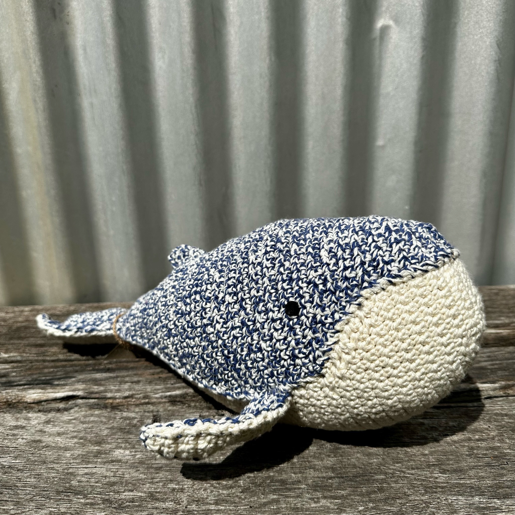 Asiki Crocheted Blue Whale Eco Toy - Bala
