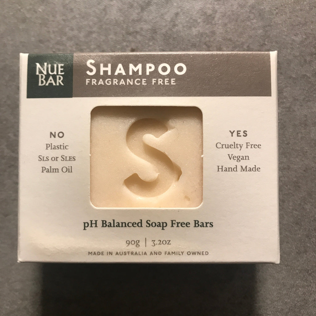 Nuebar Fragrance Free Shampoo Bar for sensitive skin from Asiki, Sydney inner west, Australia