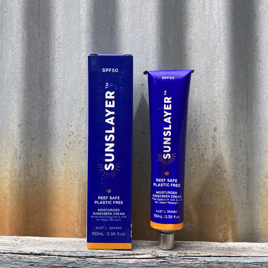 Sunslayer - plastic free moisturising zinc based sunscreen in a metal tube (SPF 50)