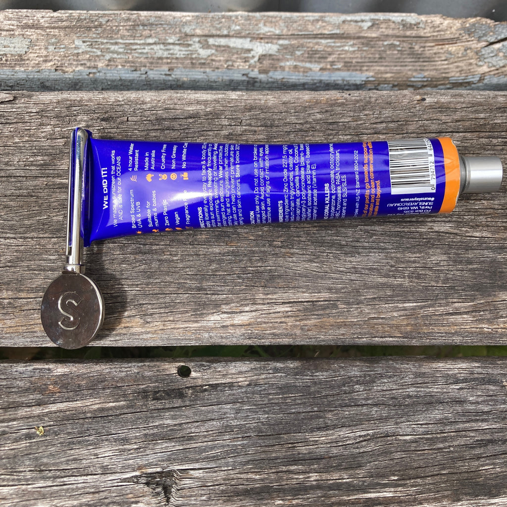 Sunslayer - plastic free moisturising zinc based sunscreen in a metal tube (SPF 50)